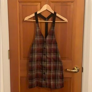 Urban Outfitters Maroon Plaid Onsie